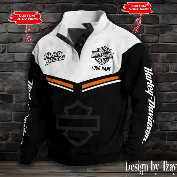 Harley Davidson Colorful Stand Collar Sweatshirt VDSPS217