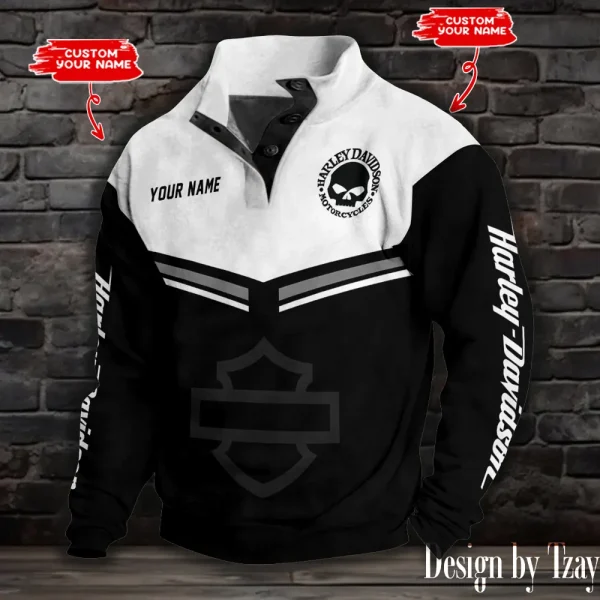 Harley Davidson Colorful Stand Collar Sweatshirt VDSPS218