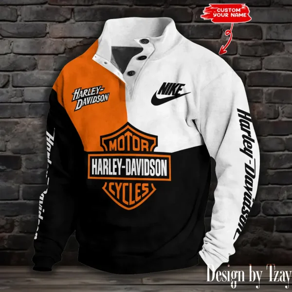 Harley Davidson Colorful Stand Collar Sweatshirt VDSPS219