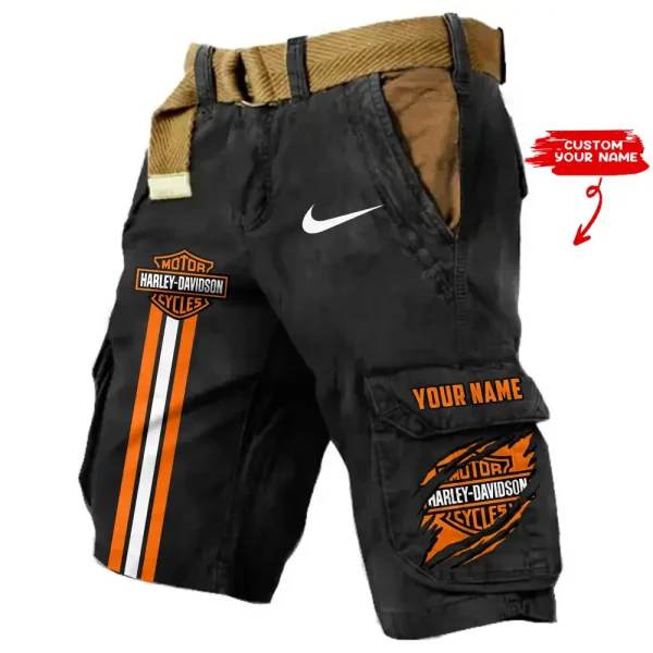 Harley Davidson Pocket Print Cargo Shorts trending 2025 (Belt Not Included) VDMCS034
