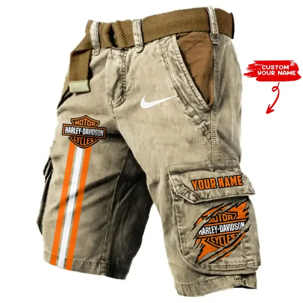 Harley Davidson Pocket Print Cargo Shorts trending 2025 (Belt Not Included) VDMCS034