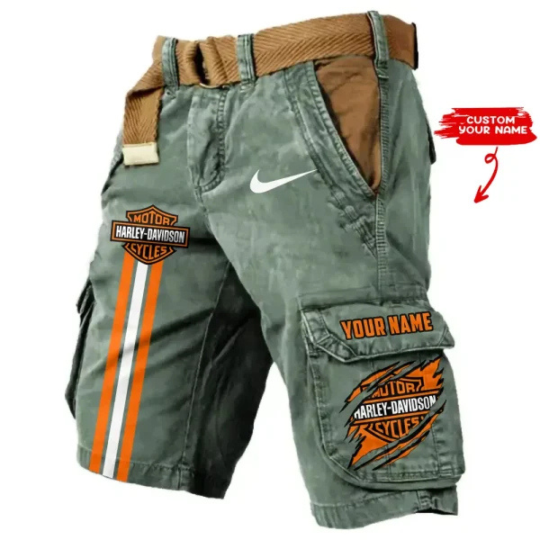 Harley Davidson Pocket Print Cargo Shorts trending 2025 (Belt Not Included) VDMCS034