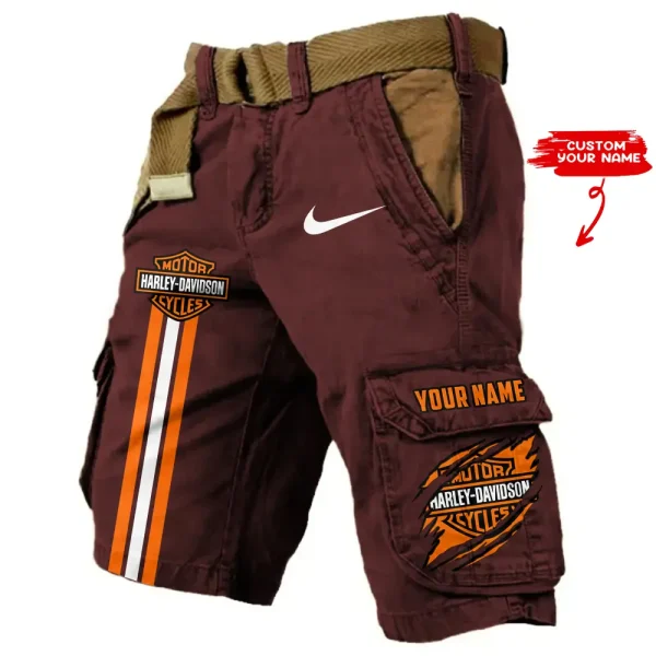 Harley Davidson Pocket Print Cargo Shorts trending 2025 (Belt Not Included) VDMCS034