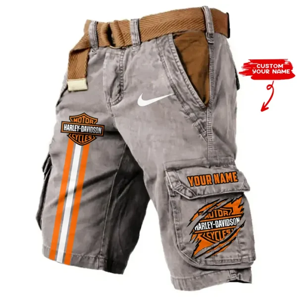 Harley Davidson Pocket Print Cargo Shorts trending 2025 (Belt Not Included) VDMCS034