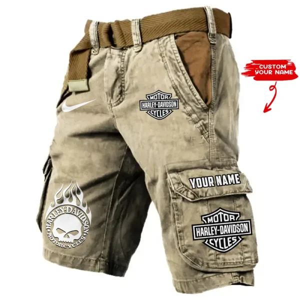Harley Davidson Pocket Print Cargo Shorts trending 2025 (Belt Not Included) VDMCS035