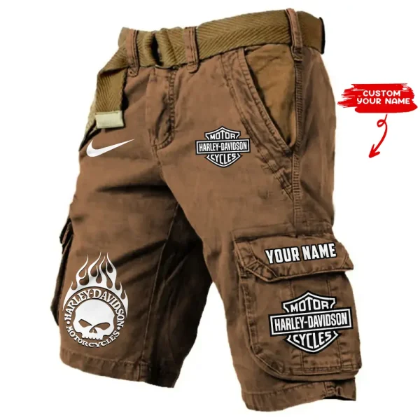 Harley Davidson Pocket Print Cargo Shorts trending 2025 (Belt Not Included) VDMCS035