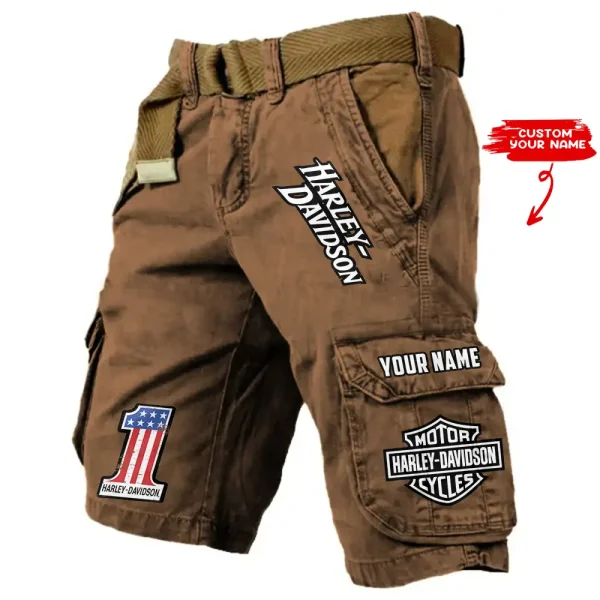 Harley Davidson Pocket Print Cargo Shorts trending 2025 (Belt Not Included) VDMCS036