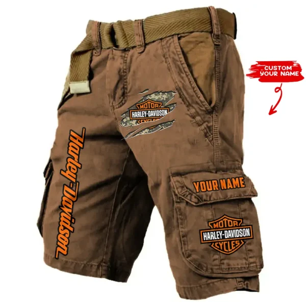 Harley Davidson Pocket Print Cargo Shorts trending 2025 (Belt Not Included) VDMCS037