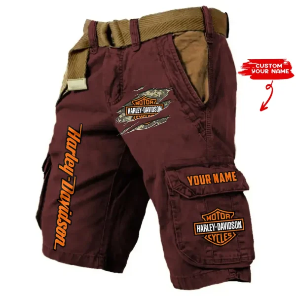 Harley Davidson Pocket Print Cargo Shorts trending 2025 (Belt Not Included) VDMCS037
