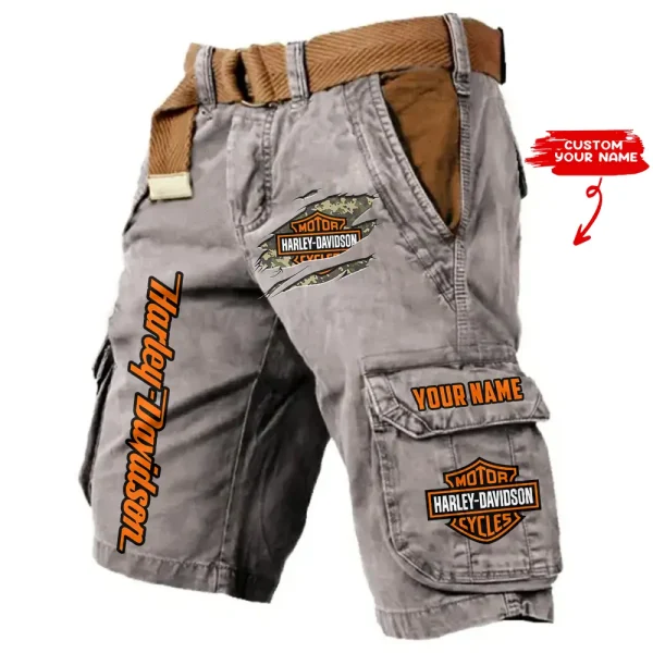 Harley Davidson Pocket Print Cargo Shorts trending 2025 (Belt Not Included) VDMCS037