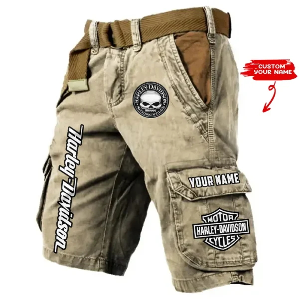 Harley Davidson Pocket Print Cargo Shorts trending 2025 (Belt Not Included) VDMCS038