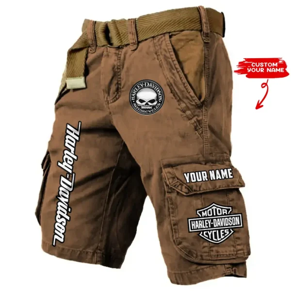 Harley Davidson Pocket Print Cargo Shorts trending 2025 (Belt Not Included) VDMCS038