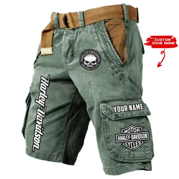 Harley Davidson Pocket Print Cargo Shorts trending 2025 (Belt Not Included) VDMCS038