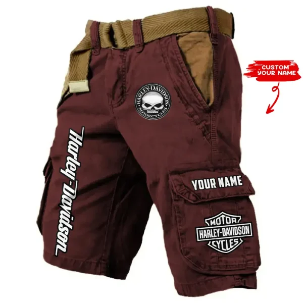 Harley Davidson Pocket Print Cargo Shorts trending 2025 (Belt Not Included) VDMCS038