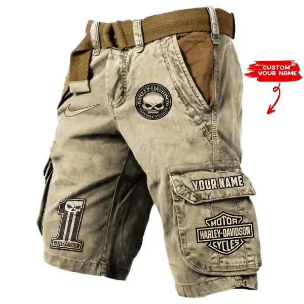 Harley Davidson Pocket Print Cargo Shorts trending 2025 (Belt Not Included) VDMCS039
