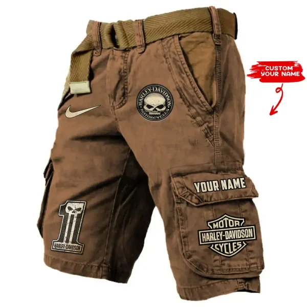 Harley Davidson Pocket Print Cargo Shorts trending 2025 (Belt Not Included) VDMCS039