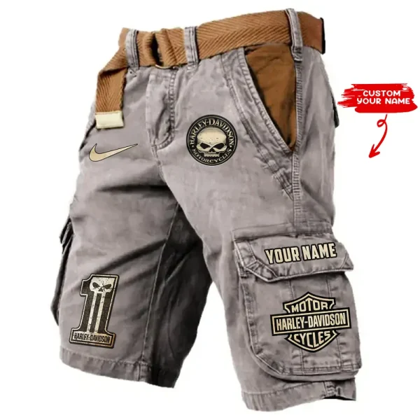 Harley Davidson Pocket Print Cargo Shorts trending 2025 (Belt Not Included) VDMCS039