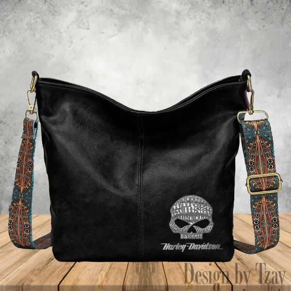 Harley Davidson Vintage Wide Strap Women Shoulder Bag Trending 2025 VDVWSWSB001
