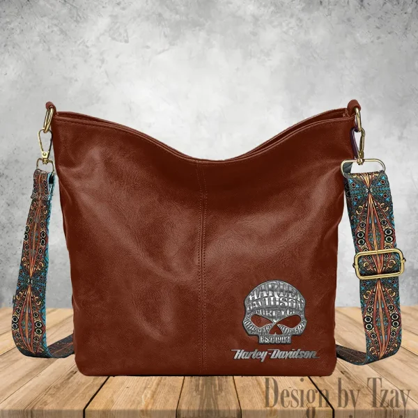 Harley Davidson Vintage Wide Strap Women Shoulder Bag Trending 2025 VDVWSWSB001
