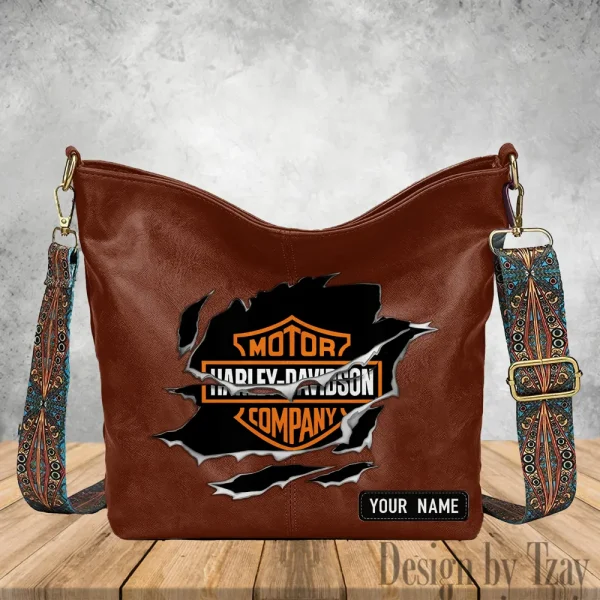 Harley Davidson Vintage Wide Strap Women Shoulder Bag Trending 2025 VDVWSWSB003