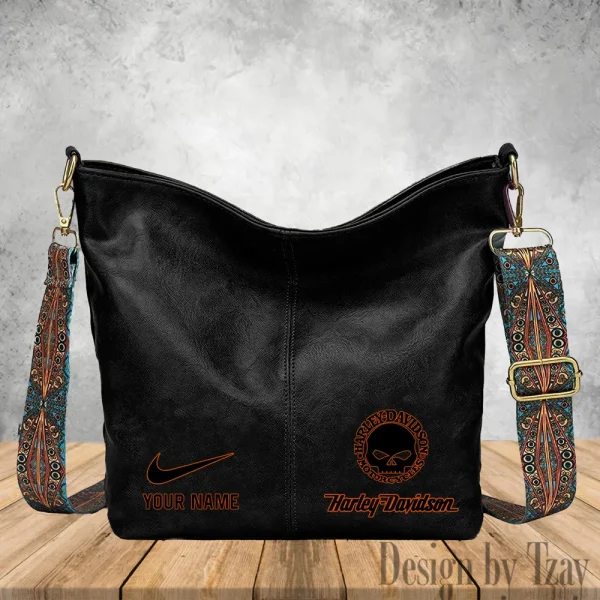Harley Davidson Vintage Wide Strap Women Shoulder Bag Trending 2025 VDVWSWSB004
