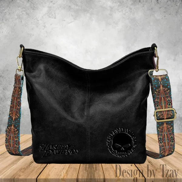 Harley Davidson Vintage Wide Strap Women Shoulder Bag Trending 2025 VDVWSWSB005