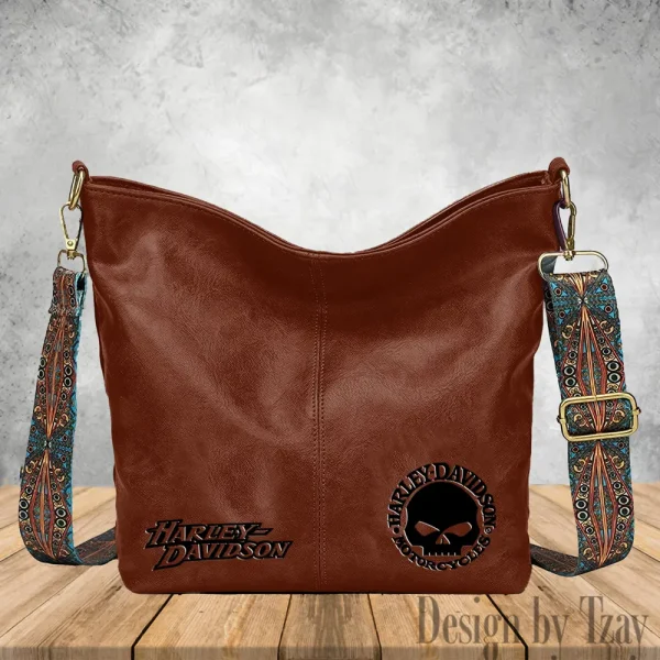 Harley Davidson Vintage Wide Strap Women Shoulder Bag Trending 2025 VDVWSWSB005