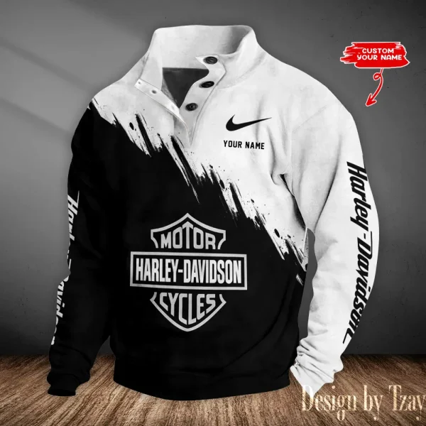 Harley Davidson Colorful Stand Collar Sweatshirt VDSPS222
