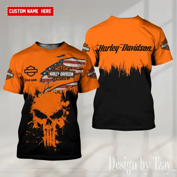 Harley Davidson Custom 3D Printed T-shirt Trending 2025 VDTS288