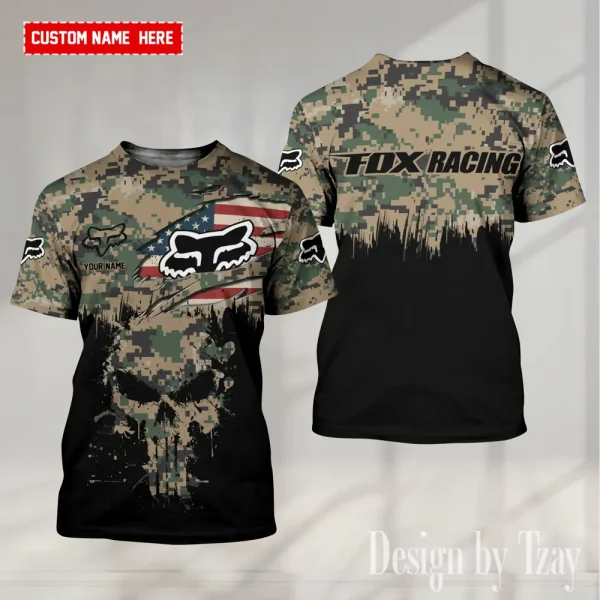 Fox Racing Custom 3D Printed T-shirt Trending 2025 VDTS291