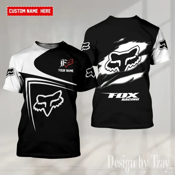 Fox Racing Custom 3D Printed T-shirt Trending 2025 VDTS292