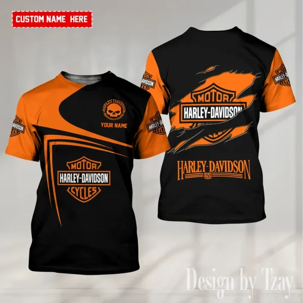 Harley Davidson Custom 3D Printed T-shirt Trending 2025 VDTS293