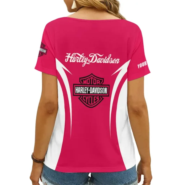 Harley Davidson Women's Swinging V-Neck Short Sleeve CBSWSVS004 - Image 2
