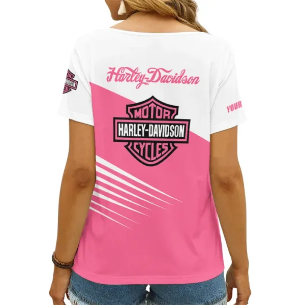 Harley Davidson Women's Swinging V-Neck Short Sleeve CBSWSVS005 - Image 2