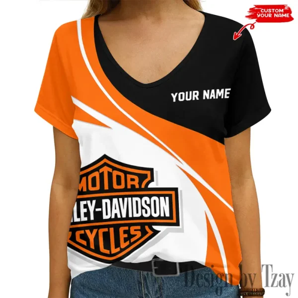 Harley Davidson Women's Swinging V-Neck Short Sleeve Harley Davidson Women's Swinging V-Neck Short Sleeve CBSWSVS009