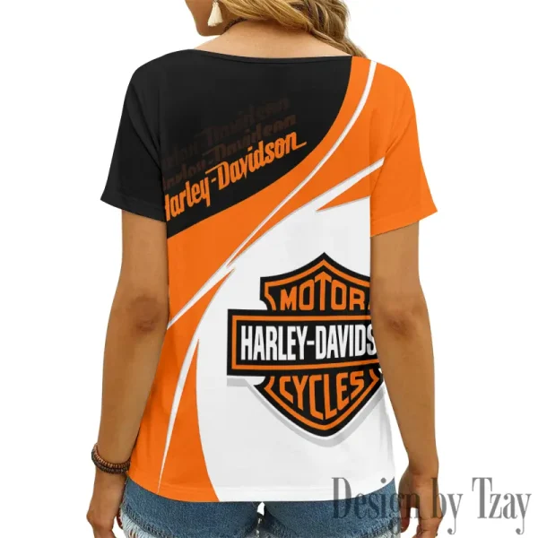 Harley Davidson Women's Swinging V-Neck Short Sleeve Harley Davidson Women's Swinging V-Neck Short Sleeve CBSWSVS009 - Image 2
