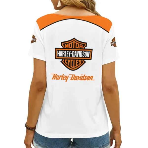 Harley Davidson Women's Swinging V-Neck Short Sleeve CBSWSVS011 - Image 2