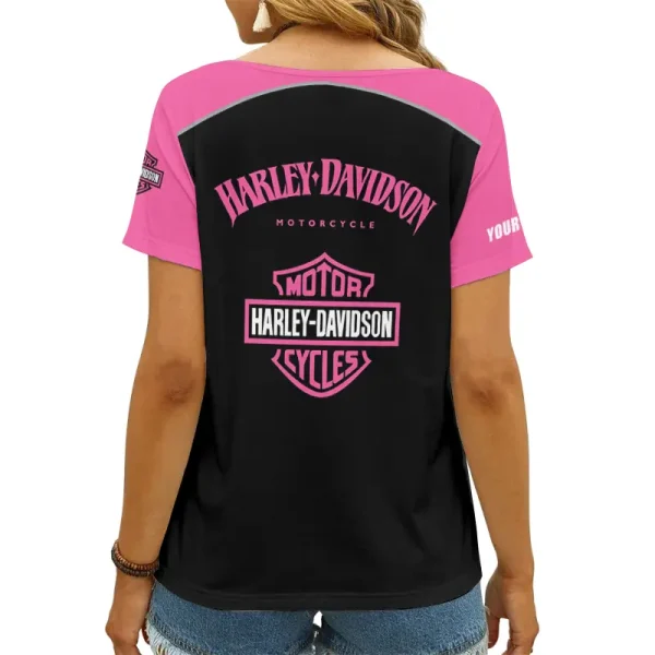 Harley Davidson Women's Swinging V-Neck Short Sleeve CBSWSVS013 - Image 2