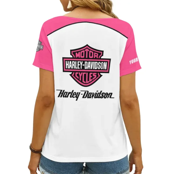 Harley Davidson Women's Swinging V-Neck Short Sleeve CBSWSVS016 - Image 2