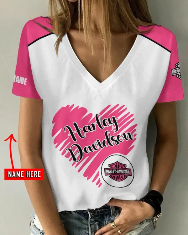 Harley Davidson Women's Swinging V-Neck Short Sleeve CBSWSVS016