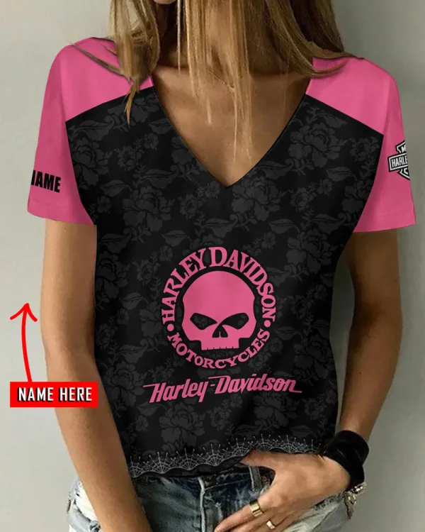 Harley Davidson Women's Swinging V-Neck Short Sleeve CBSWSVS018