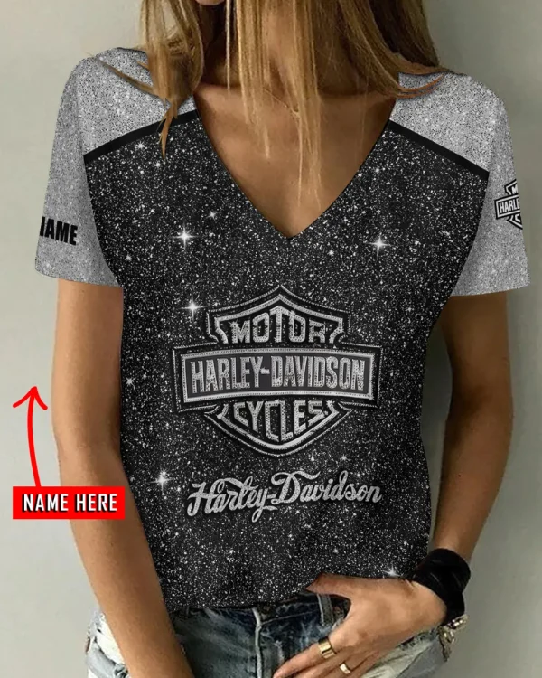 Harley Davidson Women's Swinging V-Neck Short Sleeve CBSWSVS024