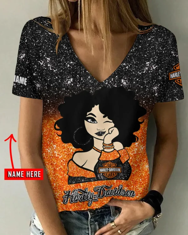 Harley Davidson Women's Swinging V-Neck Short Sleeve CBSWSVS025