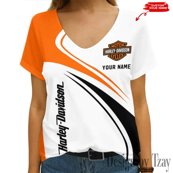 Harley Davidson Women's Swinging V-Neck Short Sleeve CBSWSVS026