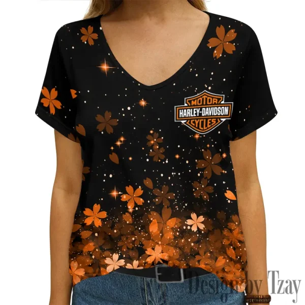 Harley Davidson Women's Swinging V-Neck Short Sleeve CBSWSVS028