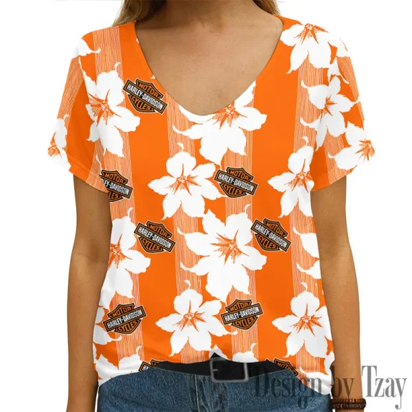 Harley Davidson Women's Swinging V-Neck Short Sleeve CBSWSVS032