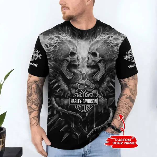 Harley Davidson Custom 3D Printed T-shirt Trending 2025 VDTS297