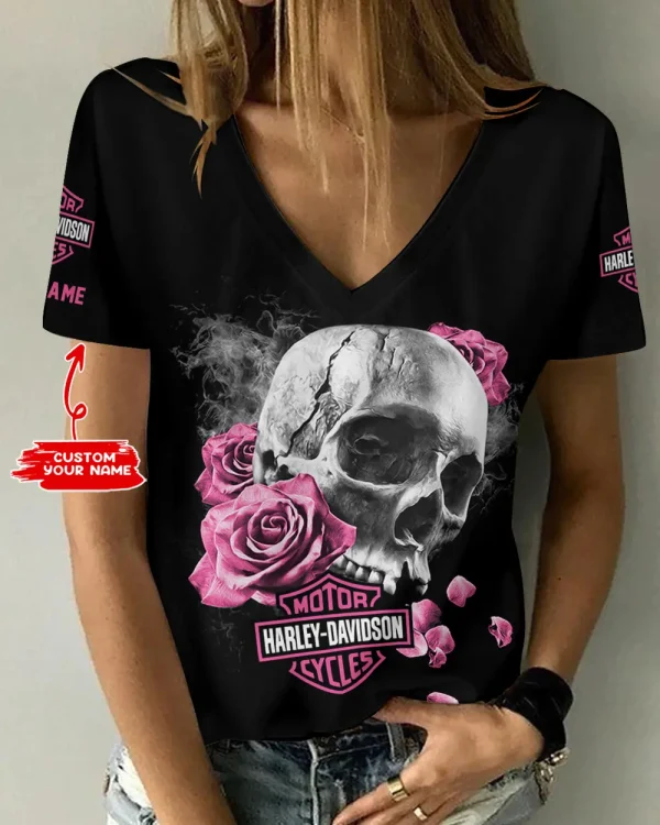 Harley Davidson Women's Swinging V-Neck Short Sleeve CBSWSVS035