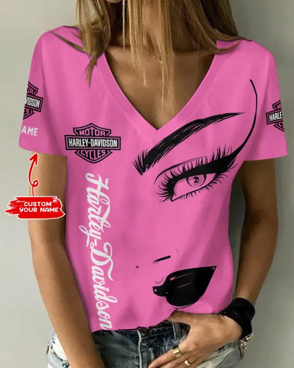 Harley Davidson Women's Swinging V-Neck Short Sleeve CBSWSVS036