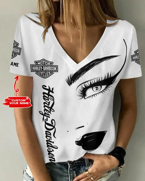 Harley Davidson Women's Swinging V-Neck Short Sleeve CBSWSVS037